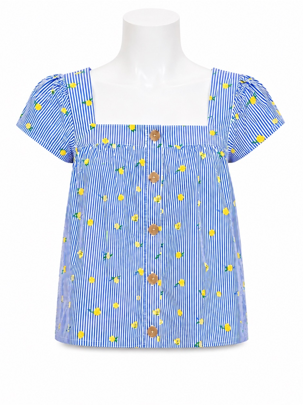 J. Crew Blue Square Neck Blouse